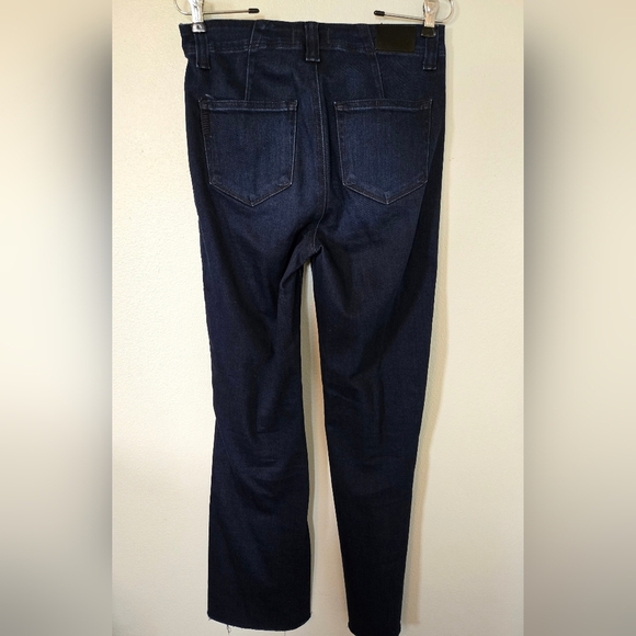 PAIGE Dark Blue Flare & Wide Leg Jeans - Picture 2 of 5
